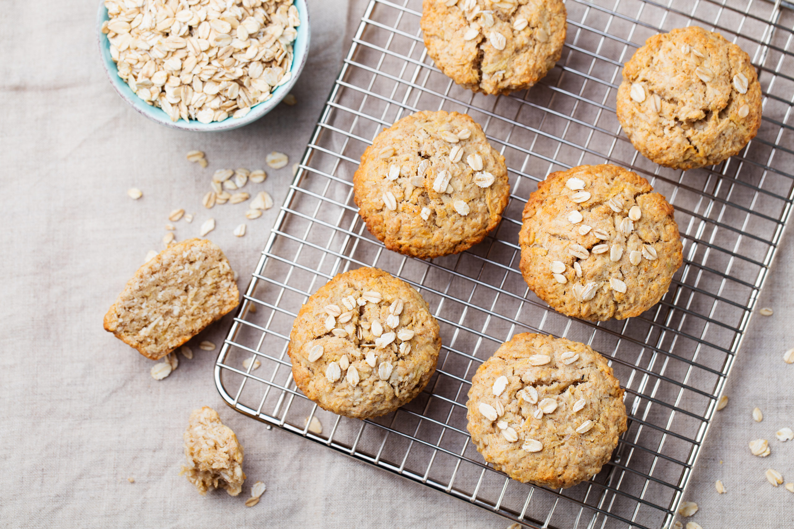 Gluten free blueberry lemon almond muffins made with Montana Gluten Free All Purpose Baking Mix