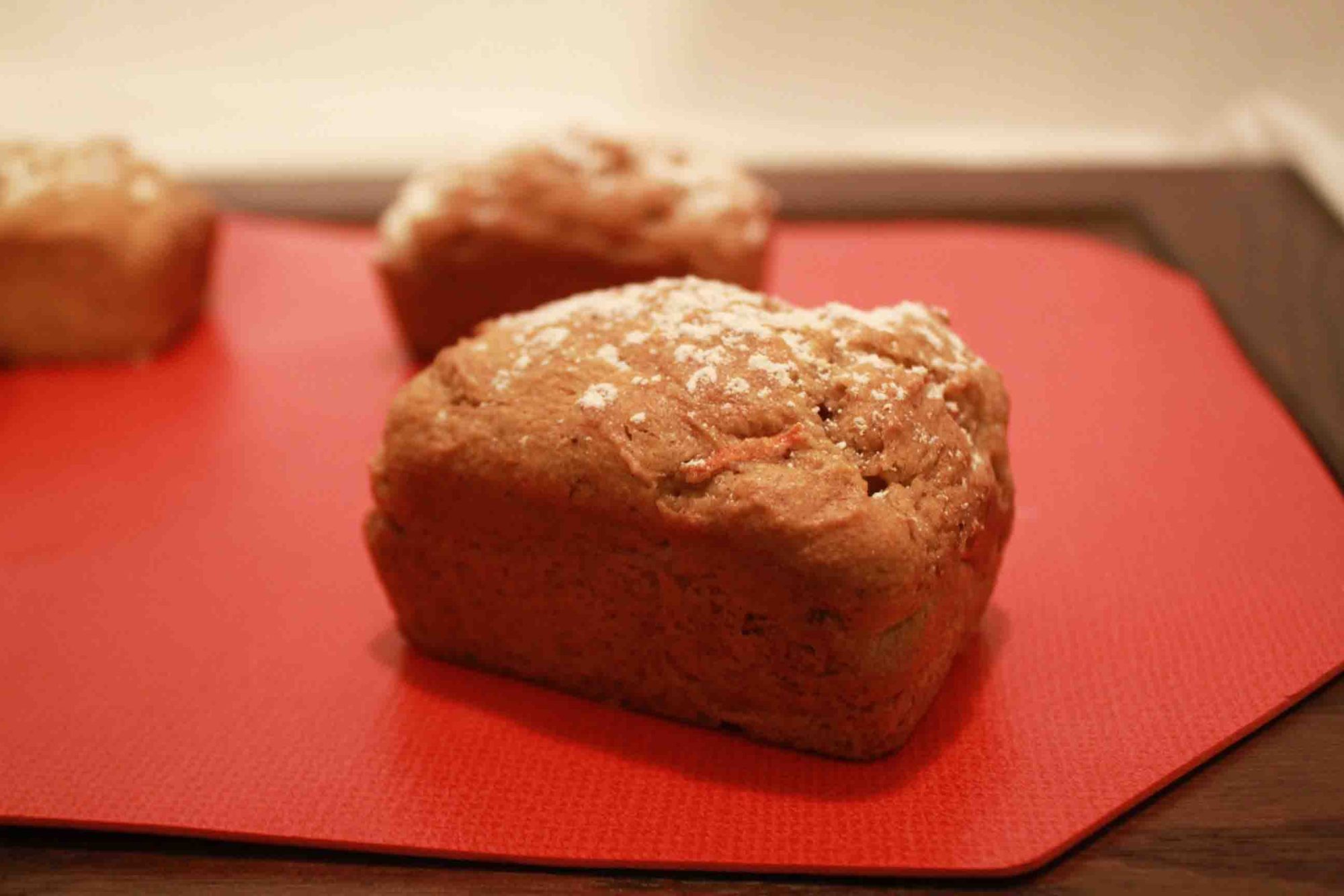 Gluten free mini carrot cake loaf made with Montana Gluten Free all purpose flour